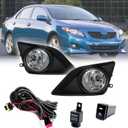 Fog Lights Assembly Driving Fog Lights Lamps For Toyota Corolla 2009-2010 |Clear Lens Front Driving Lamps | OEM Version | 81220-0D04281210-0D042