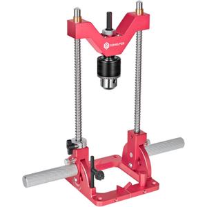 Portable Drill Guide for Straight Holes, Heavy-Duty 0 to 60 Angle Drilling Guide, Drill Press Adapter for Hand Drill, Precision Adjustable Drill Jig Attachment with 1/2" Chuck