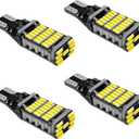 Wevdn 4 PCS LED Reverse Lights, T15 4014 45SMD Back Up Light Turn Signal Bulb, 6500K Super Bright Stop Light Bulbs Brake Lights for Cars Trucks RVs, Universal Car Accessories (White)