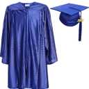 Newrara Unisex Shiny Kindergarten Graduation Gown Cap with Tassel, 30''