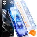 SMARTDEVIL 2 Pack for iPhone 16/ iPhone 15 Screen Protector, 9H Hardness Military Grade Shatterproof, HD Clear Tempered Glass with Auto Dust-Elimination, Bubble Free, Easy Installation, Case Friendly