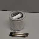 Compact Toilet Brush & Holder, Stainless Steel Handle, Space Saving for Storage, Deep Cleaning, Drip-Proof, Easy to Assemble, Nylon Bristles, White & Grey (1 Pack)