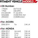 Starter Motor for:-Honda CRV 2007-2011 2.4L, Accord 2006-2012 2.4L, Civic Si 2006-2011 2.0L, Element 07-11, for:-Acura TSX 2006-2014 2.4L, 12V 1.6KW 9-Teeth, Replace OE# 17960N 31200R40A01