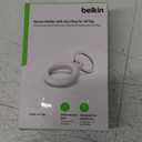 Belkin Apple AirTag Secure Holder with Key Ring - Durable Scratch Resistant Case With Open Face & Raised Edges - Protective AirTag Keychain Accessory For Keys, Pets, Luggage, Backpacks & More - White (Single)