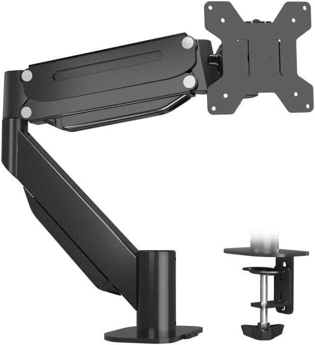 Suptek Ultrawide Single Monitor Arm Mount for 17 to 43 Inch Heavy Duty Curved Screen,Holds 28.6 lbs,Adjustable Gas Spring Monitor Arm Desk Mount Stand,75/100 Vesa Mount,Black(MD71M) (27"-43")