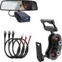 Radar Detector Mount,Rearview Mirror Rod Radar Mounting Bracket+Rearview Mirror Hard Wire Power Cord kit16,with Inline Fuse (for Uniden Radar Detector)