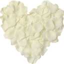 LZXD 1000 Pieces Ivory White Artificial Silk Rose Petals Flower Decoration Wedding Party Color Ivory White