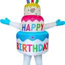 Funny Inflatable Birthday Cake Costume Cosplay Blow-Up Suit/Outfit for Adult/Birthday/Halloween/Christmas, 16.02 x 12.48 x 7.13 in