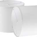 Lamp Shades Set of 2, 12"x12"x10" Large White Linen Drum Lampshade for Table Lamps Floor Lamp, Natural Linen Fabric Replacement Lamp Shade, Hand Crafted Medium Lampshade, Easy Assembly