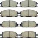 D815 D905 Front & Rear Ceramic Brake Pads - Fit Nissan 350Z (2003-2005), Altima (2002-2013), Juke (2011-2017), Sentra (2007-2018)