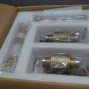 Modern Brass and Glass Wall Sconces, 24" Vanity Lights for Bathroom 2 Lights, Horizontal or Vertical Linear Wall Sconce,Indoor Sconces Wall Lighting,Bathroom Wall Sconce Set of Two