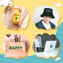 2 x Jongdari Chenille Letter Patches Self-Adhesive & Iron-On Letters, Varsity Fuzzy Patch Glitter Alphabet - 26pcs, Green