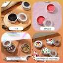 Zubebe 100 Pcs Aluminum Tin Jar Refillable Containers Clear Top Screw Lid Round Tin Container Bottle for Cosmetic, Cream, Diamond Painting, Salves, Balms, Lip Balm, Spices or Others, Silver (1 oz)