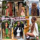 French Curl Braiding Hair 8 Packs 22 Inch Loose Wavy Bouncy Braiding Hair Pre Stretched 75g/Pack Synthetic French Curly Braiding Crochet Hair for Black Women 1B Black