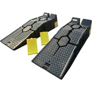 Car Ramps for Oil Changes, Vehicle Lift Ramps with Non-Slip Surface, 6,600lbs Capacity, Portable Car Lift for Home Garage- 35.5"x13"x8.7"H- 2 Pack with 2 Wheel Chocks