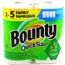 Bounty Quick-Size Paper Towels, White, 16 Family Rolls