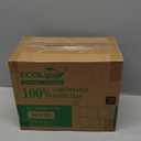 ECOLipak 100% Compostable 5 Compartment Plates, 125 Pack Disposable Paper Plates, Heavy-Duty Biodegradable Sugarcane Plates, Eco-Friendly School Lunch Trays (10.25 x 8.25 inch White 125pk)