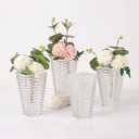 MCMCNCUIU Crystal Vases Set of 4, Clear Glass Vases, Crystal Vase for Centerpieces, Modern Flower Vase for Living Room, Bedroom, Kitchen, Dining Table, Shelf, Wedding, 6 Inches (Small-4 Pack)
