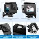 BO&DQQ Protective Waterproof Case Compatible for Go Pro Hero 13 12 11 10 9 Black, 60M/196FT Underwater Diving Housing Shell Accessories Kit