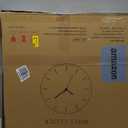 Lafocuse Silent 23 Inch Metal Large Gold Wall Clock Modern, Mid Century Wall Clocks Battery Operated, Art Deco Starburst Wall Clocks for Living Room Kitchen Office