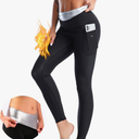 Nano Hertz Sauna Sweat Suit Shapewear Shorts Pockets Waist Trainer Body Sweatsuit Exercise Fitness Gym Women Girl, Size 3 XL