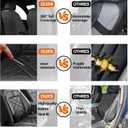 Rogue Seat Covers Custom Fit for Nissan Rogue 2014-2025 2026, Full Coverage Leather Waterproof Breathable Seat Covers, Automotive Seat Protectors, Airbag Compatible(Full Set Seats, Black)