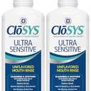 CloSYS Ultra Sensitive Mouthwash, Unflavored Alcohol Free, Dye Free, pH Balanced, Helps Soothe Entire Mouth – 32 Oz (Pack of 2)