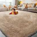 Rugs for Living Room 6x9, Alfombras para Salas Shag Large Plush Soft Area Rug, Shaggy Carpets for Bedroom, Kids Boys Girls Home Decor Aesthetic(Beige, 6 x 9)