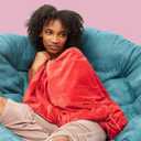 DreamTime Aromatherapy Blanket, Luxury Gift, Plush Lap Quilt, Soothing, Cinnamon Clove Scent (One Size, Red)