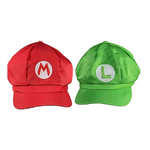 DEGPUM Bros Hats Cap Buttons Cosplay Costume Unisex Hat Cap Set 