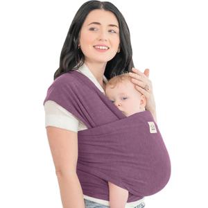 KeaBabies Baby Wrap Carrier - All in 1 Original Baby Carrier Newborn to Toddler Sling, Easy to Wear, Hands Free Bonding, Lightweight, Breathable Infant Wraps (Dark Mauve) (One Size (Pack of 1))