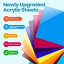 Suzile 30 Pcs Colored Acrylic Sheets 1/8 Inch Thick for Laser Cutting 3.9"x3.9" Cast Opaque Acrylic Sheets with Protective Paper for Art DIY Crafts Display