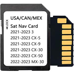 Latest Map Navigation SD Card TD2K-66-EZ1 Compatible with 2021-2023 3 / CX-5 / CX-9 / CX-30, 2023-2024 CX-50, 2022-2023 MX-30, USA/Canada/Mexico Maps