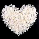 1600Pcs White Craft Buttons in Bulk White Button for Crafts Assorted Size for DIY Crafting Sewing Decorations