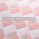 2 x Badass Affirmation Cards for Women Funny & Inspirational Gifts for Friends, Bestie, Sister, Coworker, Mom, Daughter, Mother's Day, Birthday & Christmas
