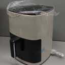 Sweetcrispy 6QT Air Fryer with Window, Square Air fryer Oven 12-in-1 for Family, 400F Rapid Air Crispy Technology, Roast Bake Dehydrate, Nonstick & Easy-Clean Basket, Off-White