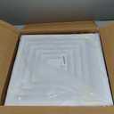 PATIKIL 15" x 15" Square Ceiling Diffuser, Aluminum Square Vent Cover HVAC Ceiling Diffuser for HVAC System Horizontal Flow Duct Industrial Home Office,White,18" x 18" Ducting Opening Size