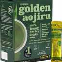 Golden Aojiru Original - Young Barley Green Grass Juice Powder with Rich Dietary Fiber, 100% Japanese Grown - Ready-to-Use 0.1 oz. (3g) Individual Packet 46pcs - Vegan, Non-GMO, and Gluten Free, No BB Date