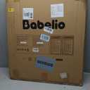 Babelio Baby Gate for Stairs, Kitchen & Doorways, 26-43" W 28" H No Bottom Bar| Easy Installation| One-Handed Operation| Auto-Close| Hardware Mount (Drill Needed) Safety Dog/Pet Gate Indoor (White)