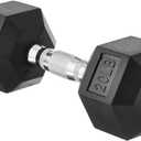 Amazon Basics Rubber Hex Dumbbell Hand Weight, 20lbs