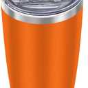 WETOWETO 20oz Insulated Stainless Steel Tumbler, Double Wall Vacuum Leak-proof Travel Coffee Mug, Powder Coated Water Cup (Orange, 1 Pack)