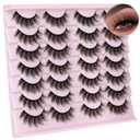 14 Pairs Wispy Mink Lashes False Eye Lashes Natural Look 5D Volume 16mm Fake Eyelashes Pack by TNFVLONEINS