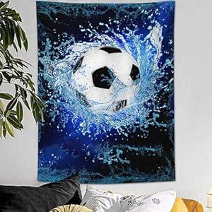 Gyejip Football Tapestry Soccer Tapestry Sports Wall Hanging Decor Football Pictures Home Decorations College Dorm Decor for Bedroom Living Room Dorm 50"x60"