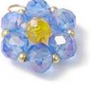 80Pcs Colorful Glass Seed Beads Flower Pendants Beaded Floral Charms for Bracelet Necklace Jewelry Making