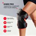 LTW Knee Massager with Heat and Red Light, Cordless Heated Knee Brace with 3 Heat/3 Vibration/5 Light Levels, 72 Red Lights with 660nm & 850nm, 5000mAh Massager for Knee Elbow Shoulder