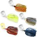 MadBite by KastKing Bladed Jig Fishing Lures, Multi-Color Kits, Irresistible Vibrating Action, Sticky-Sharp Heavy-Wire Needle Point Hooks, Popular 3/8 oz and 1/2 oz Sizes, Includes Storage Box