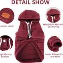 2 Pack Dog Hoodie Sweaters for Small Medium Dogs Warm Dog Clothes for Large Dogs Soft Waffle-Like Laminated Sweatshirt Bulldog (Dark Green+Wine Red, XXS (Back: 8",Chest: 11", Neck: 7.9"))