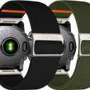 26mm Nylon Stretchy Band for Garmin Fenix 6x/5x/7x Band, Soft Adjustable Smartwatch Bands for Garmin Fenix 5X Plus, Fenix 6X Pro,Fenix 3,Fenix 3 HR, Descent MK1/Mk2/ Mk2S,Enduro/Enduro 2
