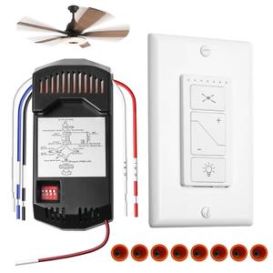 Universal 3 Speed Ceiling Fan Light Switch Control Kit, Upgrated 3 Wires ONLY, Replacement R28 UC9050T Dimmer Wall Remote Fan Control Receiver Kit Compatible with Hampton Bay Harbor Breeze Hunter