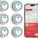X-Sense Smart Smoke Detector Carbon Monoxide Detector Combo with Replaceable Battery, Wi-Fi Smoke and Carbon Monoxide Detector with Real-Time App Notifications, SC07-WX, 6-Pack